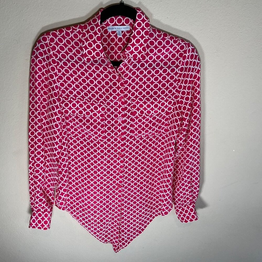 Scilla by Dora Landa Women's Long Sleeve Silk Shirt, Petite Small